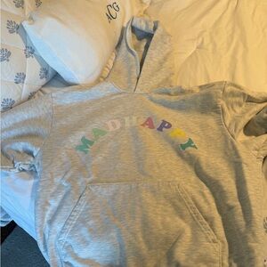 Mad happy Pastels French Terry Hoodie grey size medium